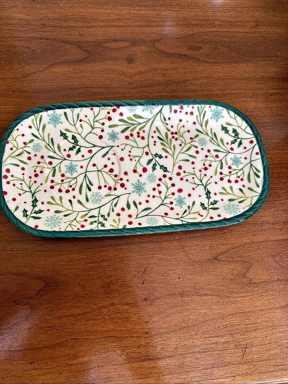 The Pioneer Woman Stoneware Tray Holly Berry Stoneware Serving Tray